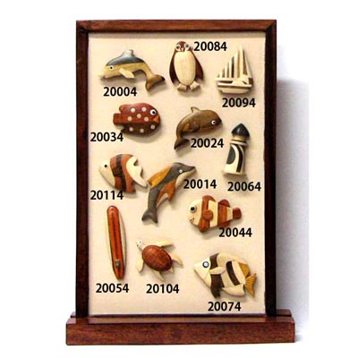 Wooden Magnets Handcrafted  - Natural Timber